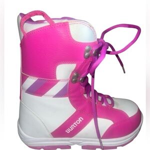 Burton Kids Hot Pink and White Snow Boot, Size 5